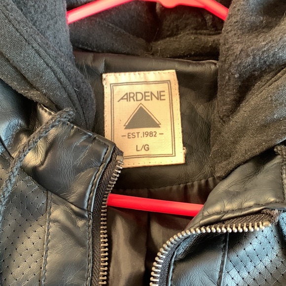 WOMEN faux leather hooded jacket - Picture 3 of 7